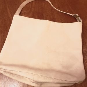 Furla cream leather hobo bag